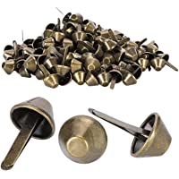 100 Pcs Remaches Remaches De Hierro-Bronce Remaches De Metal Remaches De Piel Bricolaje Espárragos Espigas Remaches…